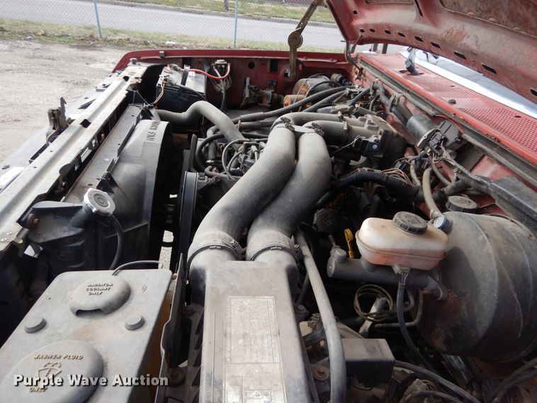 image for item GB9830 1988 Ford F350  Crew Cab flatbed pickup truck