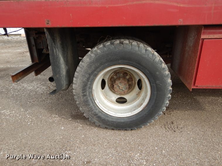 image for item GB9830 1988 Ford F350  Crew Cab flatbed pickup truck