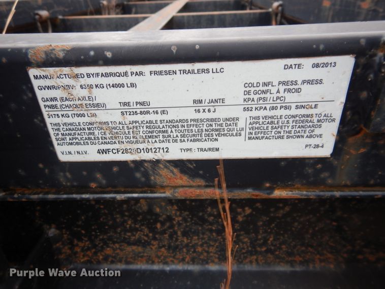 image for item GK9107 Friesen pipe trailer