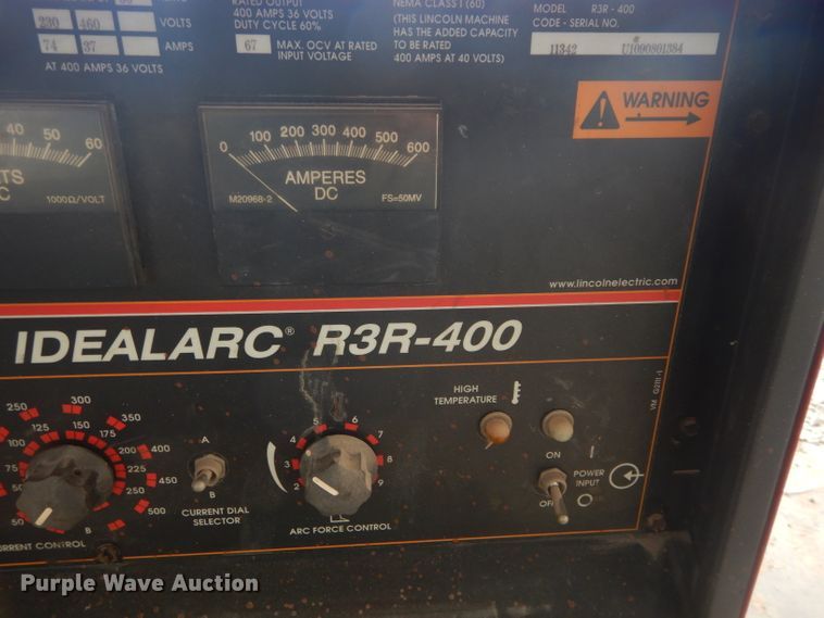 image for item GK9137 Lincoln Ideal Arc R3R-400 welder