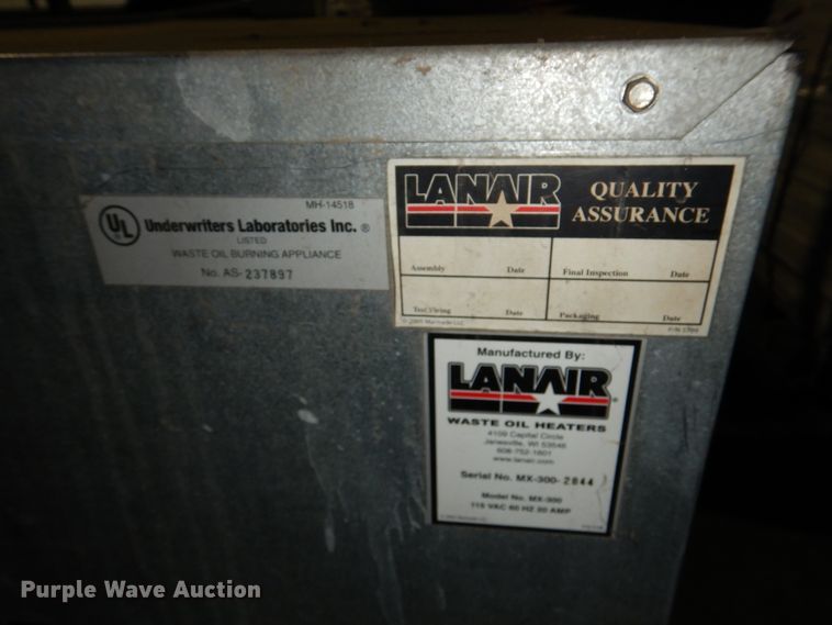 image for item GO9082 Lanair MX-300 waste oil stove