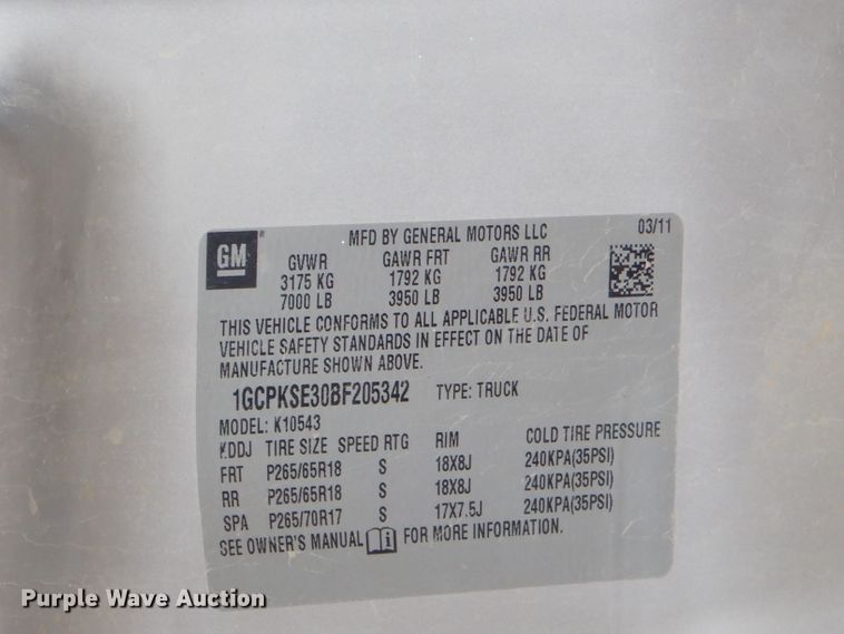 image for item GP9023 2011 Chevrolet Silverado 1500  Crew Cab pickup truck