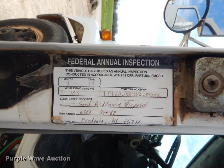 image for item GP9028 1996 Freightliner FL70 refuse truck