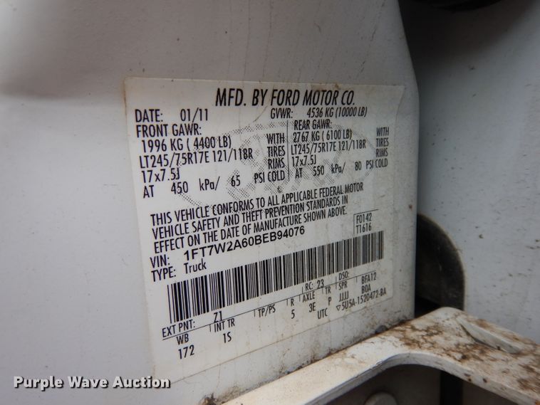 image for item GX9987 2011 Ford F250 Super Duty  Crew Cab pickup truck