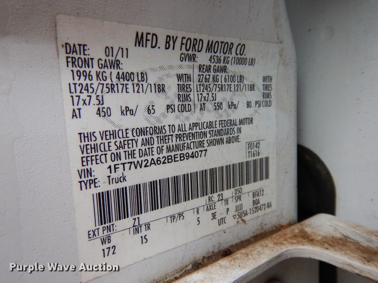 image for item GX9988 2011 Ford F250 Super Duty  Crew Cab pickup truck