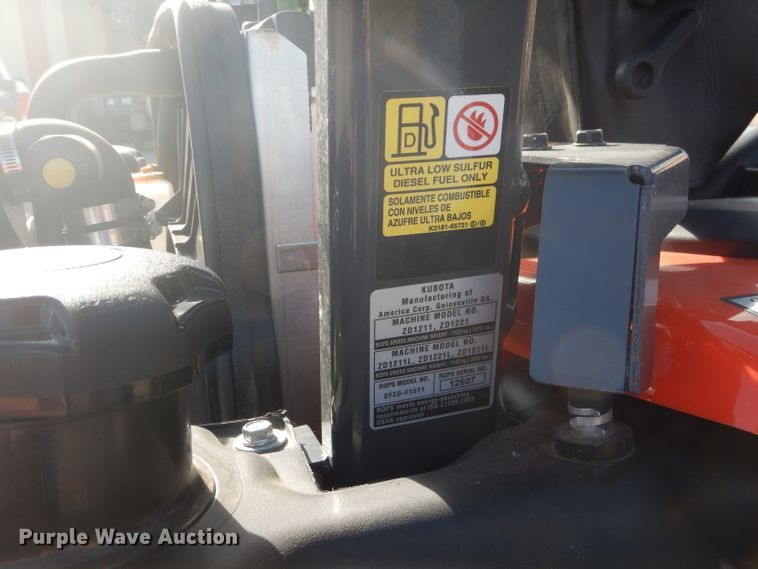 image for item HC9003 2019 Kubota ZD1211-60 ZTR lawn mower