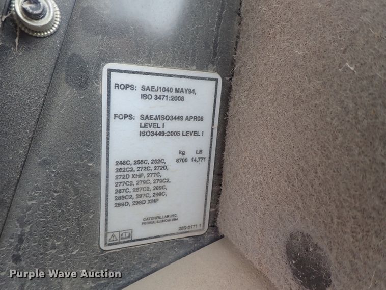 image for item DG3031 2013 Caterpillar 262C  Series 2 skid steer loader