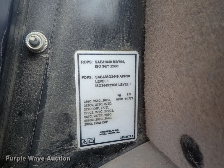 image for item DG3036 2013 Caterpillar 262C Series 2  skid steer loader