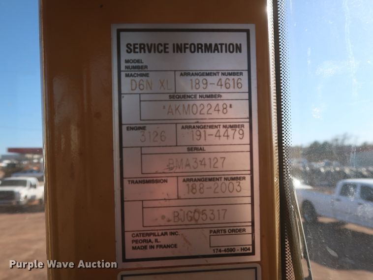 image for item DG7123 2006 Caterpillar D6N XL  crawler dozer