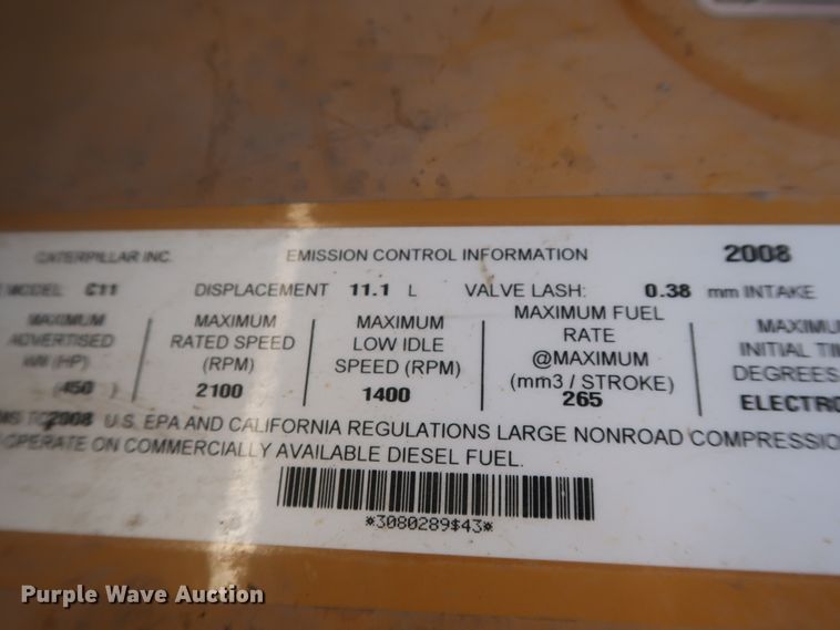 image for item DG7124 2008 Caterpillar 725  water wagon