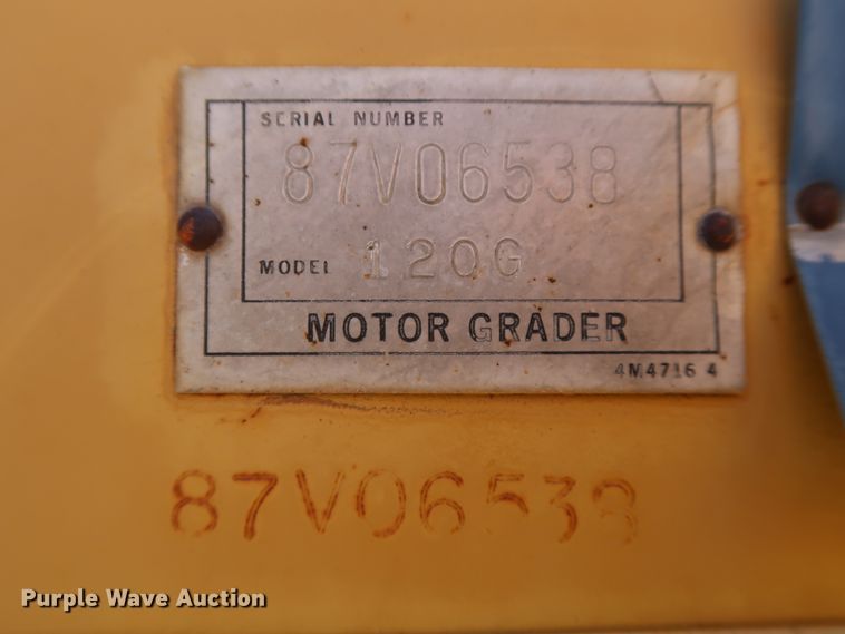 image for item DG7128 1982 Caterpillar 120G motor grader