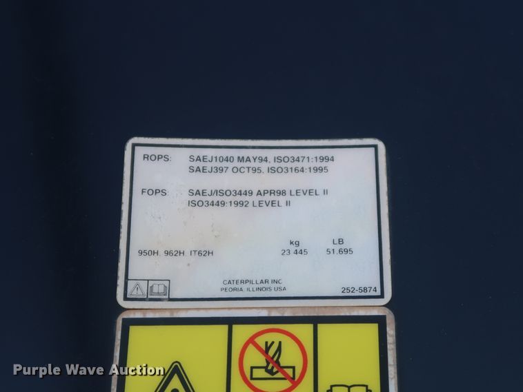 image for item DG7131 2011 Caterpillar 950H  wheel loader