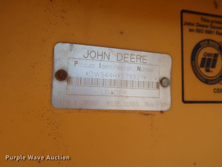 image for item DG7132 2001 John Deere 544H  High Lift wheel loader