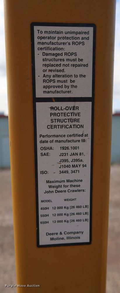 image for item DG7137 2004 John Deere 650H  crawler dozer