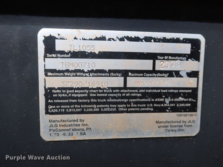 image for item DG7140 2008 Caterpillar TL1055  telehandler