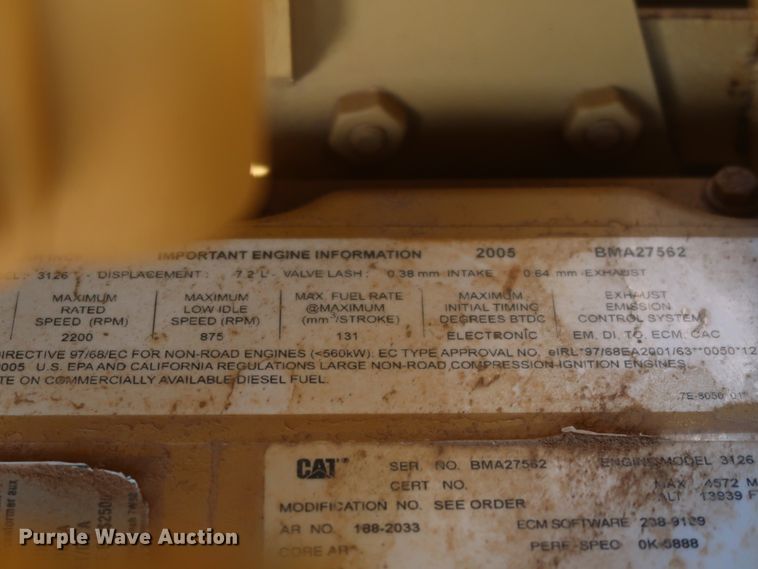 image for item DG7143 2005 Caterpillar D5N XL  crawler pipelayer