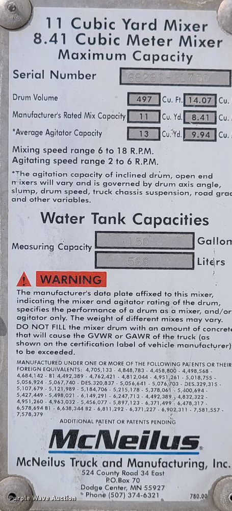 image for item DG7700 2004 Kenworth W900B ready mix truck