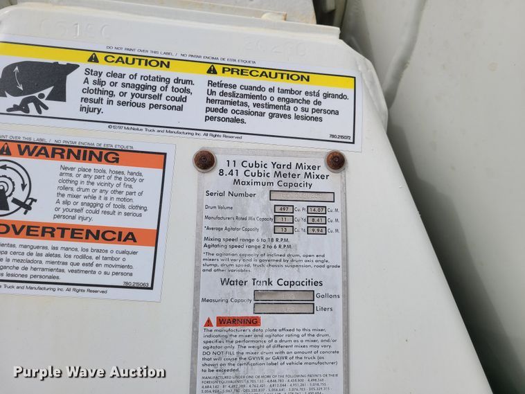 image for item DG7703 2003 Kenworth W900B ready mix truck