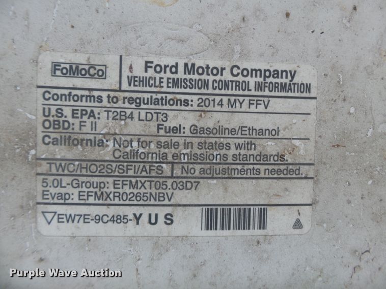 image for item DH7914 2014 Ford F150  SuperCab pickup truck