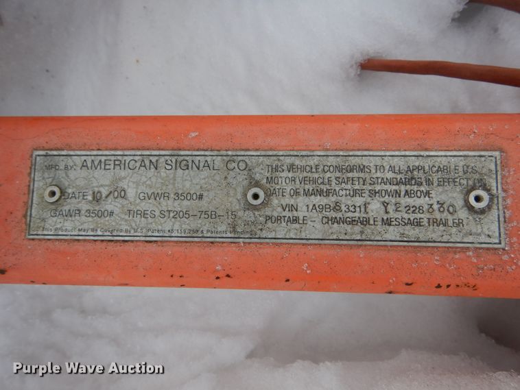 image for item FX9018 2000 American Signal Co message board