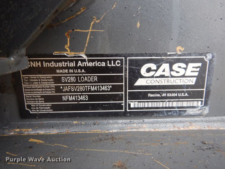 image for item FX9028 2015 Case SV280  skid steer loader