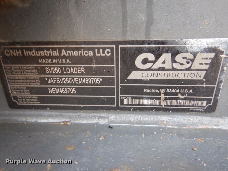 image for item FX9031 2014 Case SV250  skid steer loader