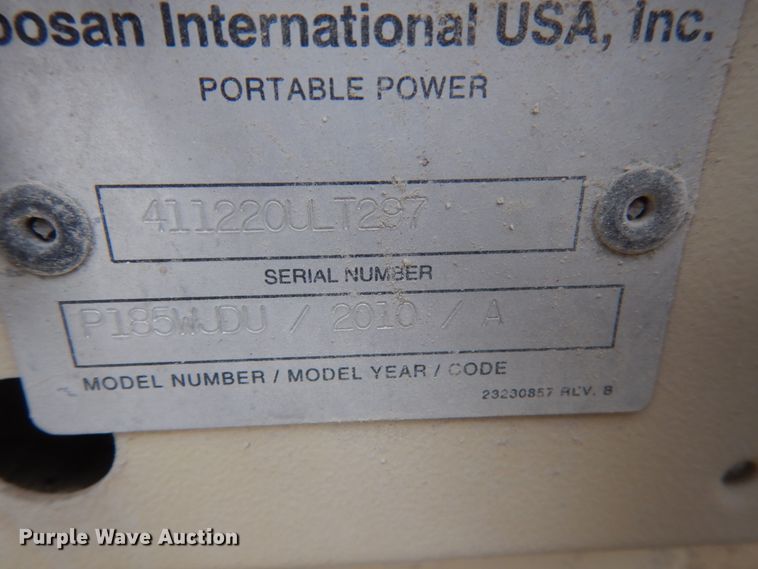 image for item FX9033 Ingersoll Rand P185 air compressor