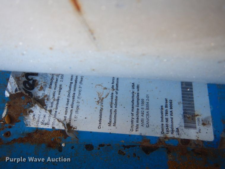 image for item FX9046 Genie GS-1930  scissor lift