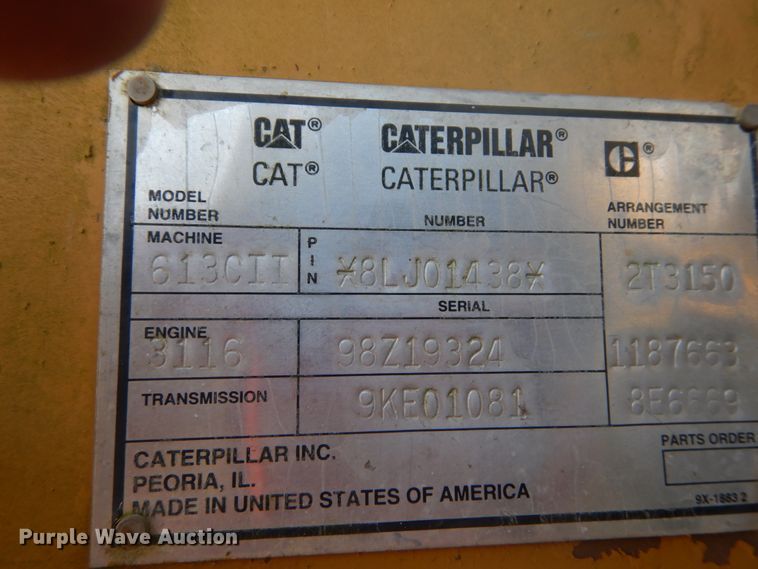 image for item GB9932 1997 Caterpillar 613C elevating scraper