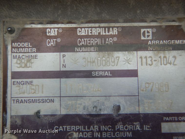 image for item GB9935 1994 Caterpillar 980F  wheel loader