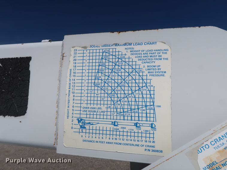 image for item GS9838 2007 Ford F650 Super Duty XLT utility bed truck with crane