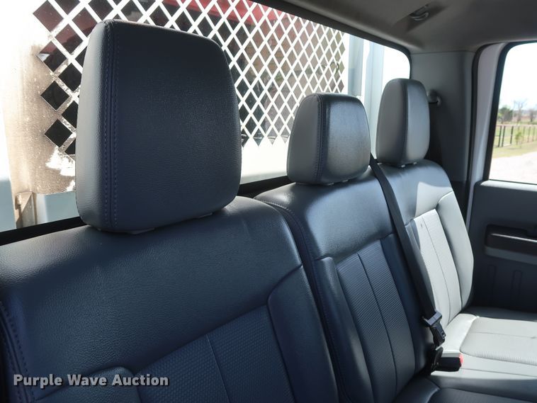 image for item GS9846 2013 Ford F550 Super Duty XL Crew Cab utility bed truck with crane