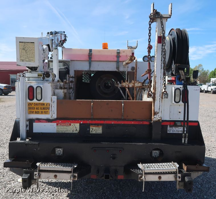 image for item GS9846 2013 Ford F550 Super Duty XL Crew Cab utility bed truck with crane