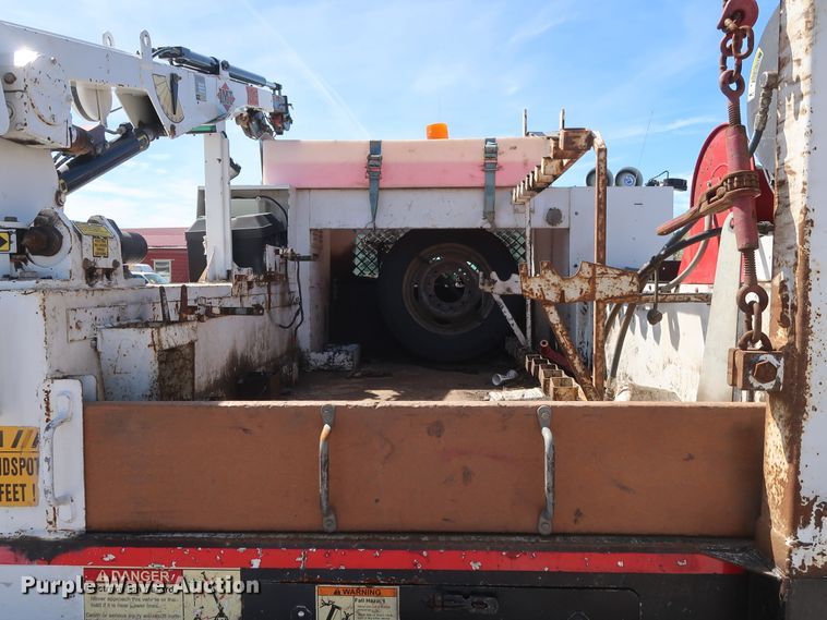 image for item GS9846 2013 Ford F550 Super Duty XL Crew Cab utility bed truck with crane