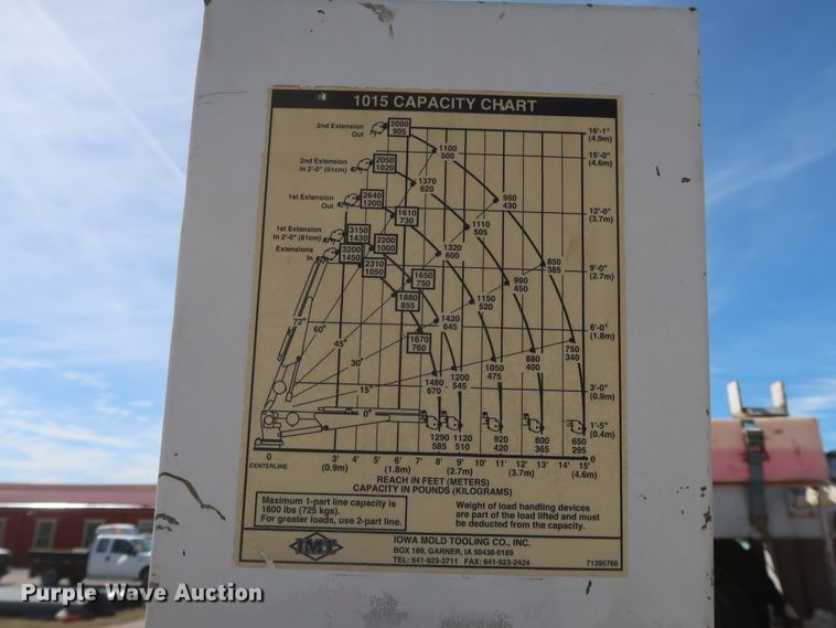 image for item GS9846 2013 Ford F550 Super Duty XL Crew Cab utility bed truck with crane