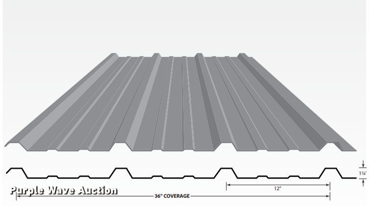 image for item H1354 (60) sheets of metal roofing/siding