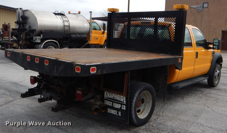 image for item DF3040 2008 Ford F550 Super Duty XL Crew Cab dump flatbed truck