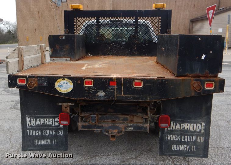 image for item DF3041 2008 Ford F450 Super Duty XL Crew Cab dump flatbed truck