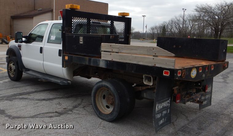 image for item DF3041 2008 Ford F450 Super Duty XL Crew Cab dump flatbed truck