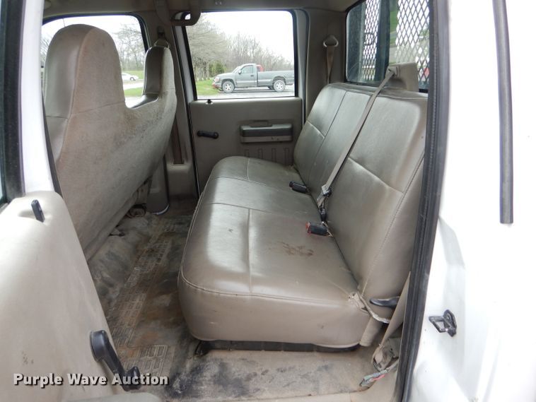 image for item DF3041 2008 Ford F450 Super Duty XL Crew Cab dump flatbed truck