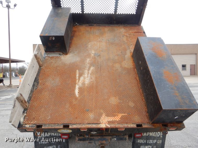 image for item DF3041 2008 Ford F450 Super Duty XL Crew Cab dump flatbed truck