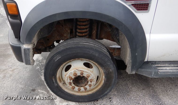 image for item DF3041 2008 Ford F450 Super Duty XL Crew Cab dump flatbed truck