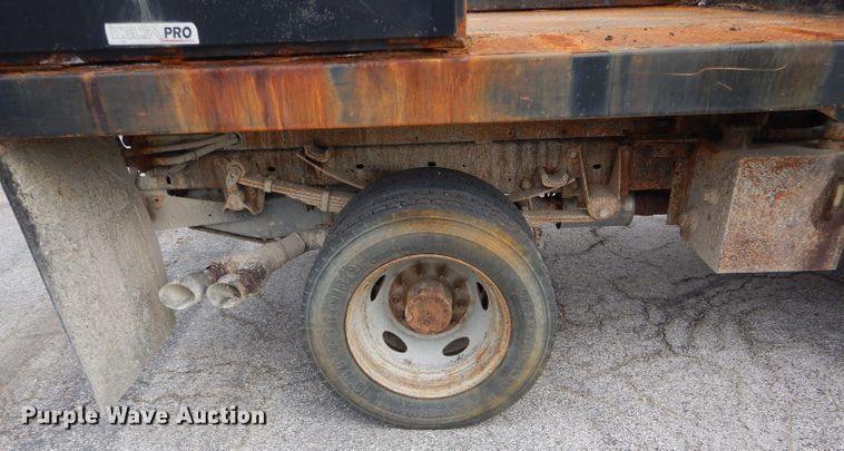 image for item DF3041 2008 Ford F450 Super Duty XL Crew Cab dump flatbed truck
