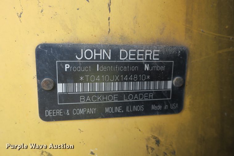 image for item DF5112 2007 John Deere 410J  backhoe