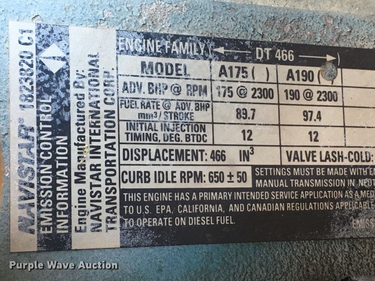 image for item DG6372 1995 International 3800 school bus