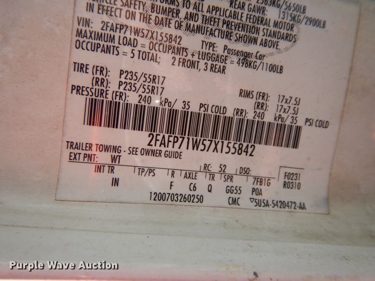 image for item DH2437 2007 Ford Crown Victoria Police Interceptor