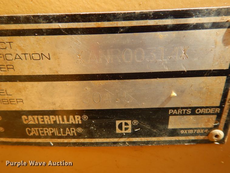 image for item DH2445 Caterpillar 304.5 mini excavator