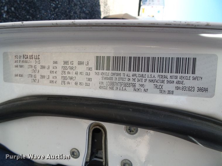 image for item DH4875 2015 Dodge Ram 1500  Crew Cab pickup truck