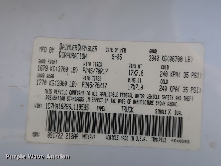 image for item GS9812 2006 Dodge Ram 1500  Quad Cab pickup truck