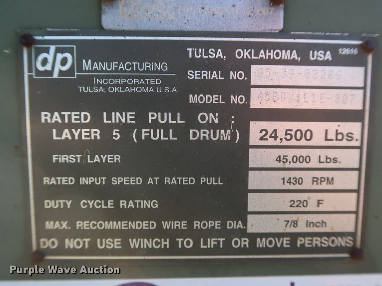 image for item GS9822 DP 53724 winch